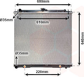 VAN WEZEL chladič, chladenie motora 13002297