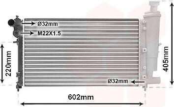 VAN WEZEL chladič, chladenie motora 09002118