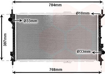 VAN WEZEL chladič, chladenie motora 18002381