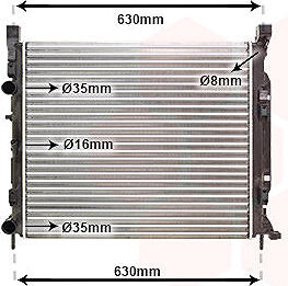 VAN WEZEL chladič, chladenie motora 43002470