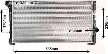 VAN WEZEL chladič, chladenie motora 17002279