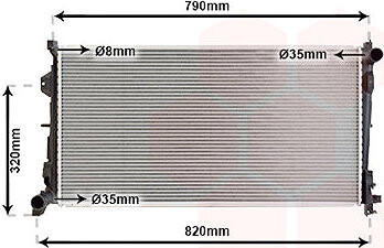 VAN WEZEL chladič, chladenie motora 07002092