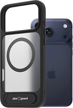 AlzaGuard Matte Case s Stand Compatible with MagSafe na iPhone 17 Pro Max čierny