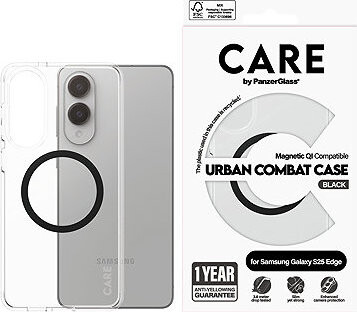 PanzerGlass CARE kryt Samsung Galaxy S25 Edge Urban číry/čierny QI