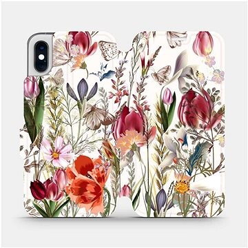Mobiwear Flip puzdro na mobil Apple iPhone XS – MP01S Rozkvitnutá lúka