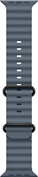 Apple Watch 49 mm oceľovo modrý Oceánsky remienok – vyhotovenie z čierneho titánu