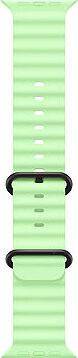 Apple Watch 49 mm neónovo zelený Oceánsky remienok – vyhotovenie z čierneho titánu