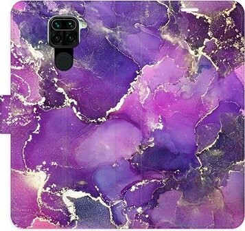 iSaprio flip puzdro Purple Marble pre Xiaomi Redmi Note 9