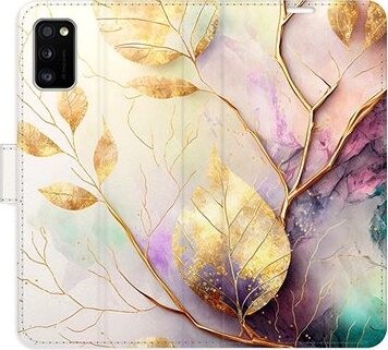 iSaprio flip puzdro Gold Leaves 02 pre Samsung Galaxy A41