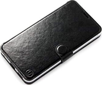 Mobiwear Flip puzdro na Samsung Galaxy M52 5G – C_BLS Black & Gray so sivým vnútrajškom