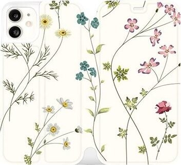 Flipové puzdro na mobil Apple iPhone 11 – MD03S Tenké rastlinky s kvetmi