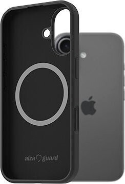 AlzaGuard Silicone Case Compatible with Magsafe na iPhone 17 čierny