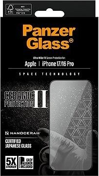 PanzerGlass Ceramic II Apple iPhone 17/iPhone 16 Pro s inštalačným rámčekom