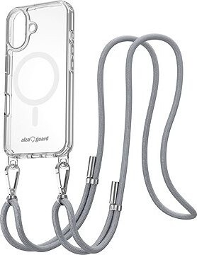 AlzaGuard Luxe Detach Lanyard Case Compatible with MagSafe pre iPhone 17 sivý