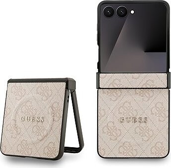 Guess PU Leather 4G Colored Ring Magnetic Zadný Kryt pre Samsung Galaxy Z Flip 7 Pink