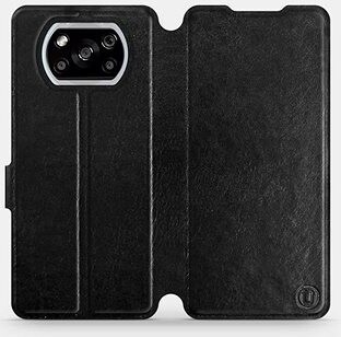 Flipové puzdro na mobil Xiaomi POCO X3 NFC vo vyhotovení Black & Gray so sivým vnútrom