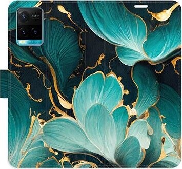 iSaprio flip puzdro Blue Flowers 02 na Vivo Y21/Y21s/Y33s