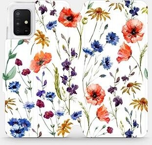 Flip puzdro na mobil Samsung Galaxy A51 – MP04S Lúčne kvety