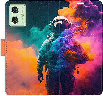 iSaprio Flip puzdro Astronaut in Colours 02 pre Motorola Moto G54 5G/G54 5G Power Edition