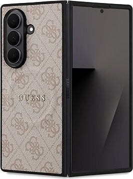 Guess PU Leather 4G Colored Ring Magnetic Zadný Kryt pre Samsung Galaxy Z Fold 7 Pink