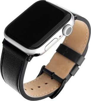 FIXED Leather Strap na Apple Watch 38/40/41mm čierny