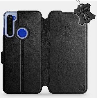 Flip puzdro na mobil Xiaomi Redmi Note 8 T – Čierne – kožené – Black Leather