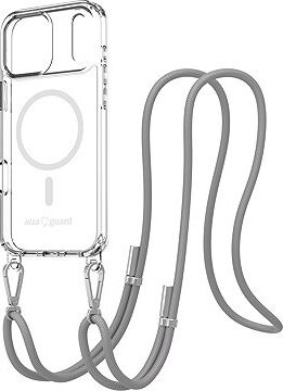 AlzaGuard Luxe Detach Lanyard Case Compatible with MagSafe pre iPhone 17 Pro Max sivý