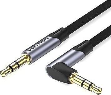 Vention 3.5mm to 3.5mm Jack 90° Flat Aux Cable 1m Gray Aluminum Alloy Type