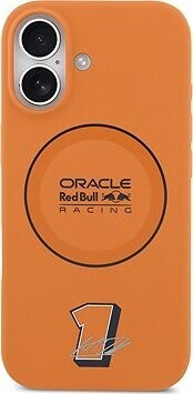 Red Bull Silicone Blue Ring MagSafe Zadný Kryt na iPhone 17 Orange