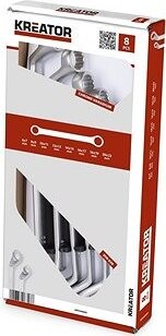 KREATOR Sada obojstranných očkových kľúčov 6 – 22 mm – 8 ks KRT500005