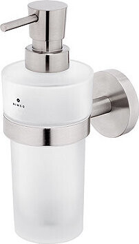 NIMCO Dávkovač mydla bez vŕtania, sklenený, pumpička nerez Unix, matný, UNM 13031W-T-10
