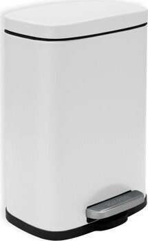 Spirella pedálový odpadkový kôš Akira, matný biely, oceľ, 5 l