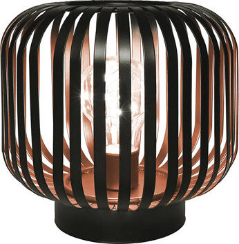 Solight Kovový oválny lampáš so žiarovkou micro LED, teplá biela, medená, 3× AA, 18 cm