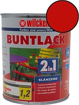Wilckens Vodou riediteľná univerzálna akrylátová lesklá farba 2 v 1 červená, WI.10430000050