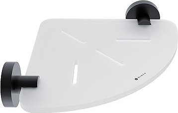 Nimco Polica do kúpeľne a sprchy rohová – bez vŕtania Unix čierna UNC-X208-90