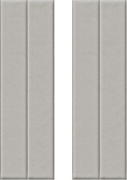 HCS deco 3D samolepicí stěnové obdelníky, pruhy koženka 2 ks, šedé
