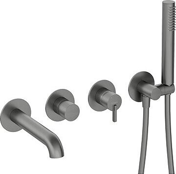 DEANTE Silia vaňová batéria, štvorotvorová, podomietková, titán (BQS_D18P)