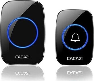 CACAZI A10 bezdrôtový 1× prijímač + 1× tlačidlo – čierny