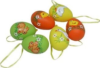 GOBA Veľkonočná dekorácia – Vajcia plastové, maľované