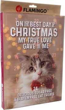 Flamingo - Adventný kalendár s maškrtami pre mačky, 295 g