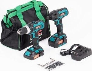 NAC Sada AKU skrutkovač + AKU rázový uťahovač CDB-ID-20V (2 × 2 Ah)