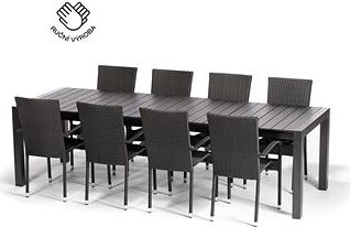 NOELA – Súprava záhradného nábytku, ratanový GRANDE PASTO XXL 1+8