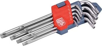 EXTOL PREMIUM L-kľúče TORX, sada 9 ks, 10 – 50, 6601