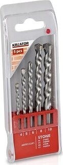 KREATOR Vrtáky do muriva sada 5 ks 4-5-6-8-10 mm KRT012201