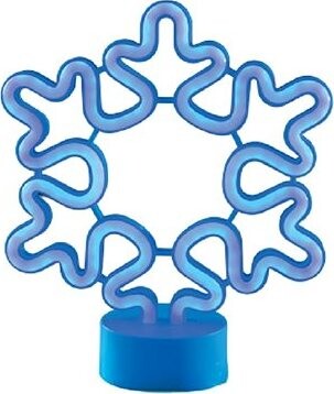 ACA Lighting Vločka, modrá farba, 3× AA