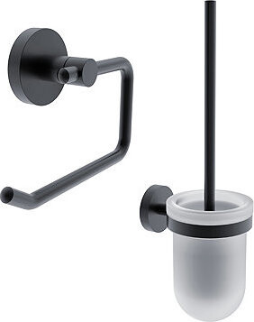 Nimco WC sada-set bez vŕtania – sklo nerezová Unix čierna UNC-set-94WN-90