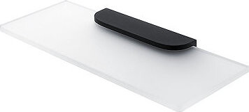Nimco Polica do kúpeľne a sprchy 30 cm – sklo čierna Nikau NKC-30091B-30-90