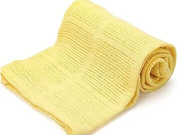 Kaptan Bavlnená celulárna deka 100 × 150 cm, žltá