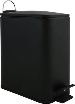 Spirella pedálový odpadkový kôš Erik, matný čierny, oceľ, 5 l