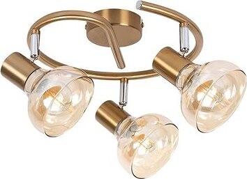 Rabalux – Bodové svietidlo HOLLY 3× E14/40 W/230 V zlaté